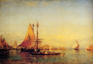 Félix Ziem Painting - El Gran Canal de Venecia 1 barco Barbizon Felix Ziem